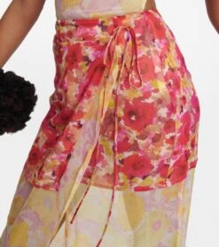 Dries Van Noten Maxirock Silene Aus Seide -Odabashsa Geschaft P00768119 d1