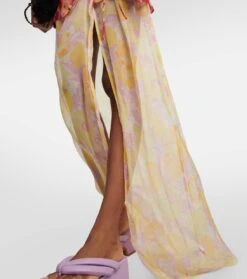 Dries Van Noten Maxirock Silene Aus Seide -Odabashsa Geschaft P00768119 d2