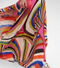 Bedruckter Maxirock Aus Musselin -Odabashsa Geschaft P00769238 d2