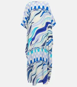 Bedruckter Kaftan Aus Seiden-Twill