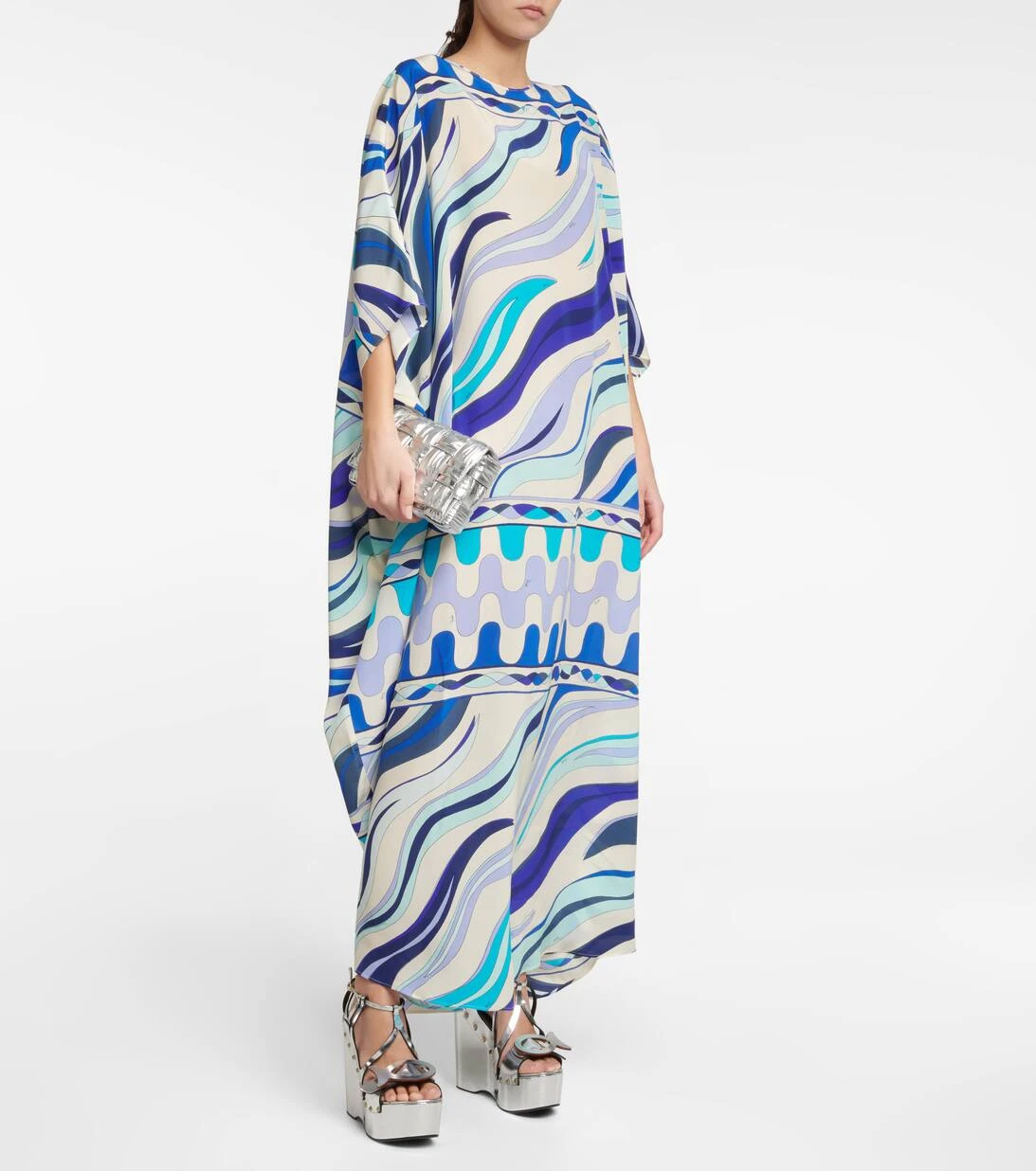 Bedruckter Kaftan Aus Seiden-Twill 2 Bedruckter Kaftan Aus Seiden-Twill – Bild 2