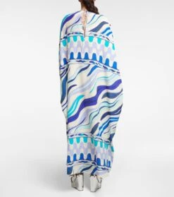 Bedruckter Kaftan Aus Seiden-Twill 8 Bedruckter Kaftan Aus Seiden-Twill -Odabashsa Geschaft P00769433 b2