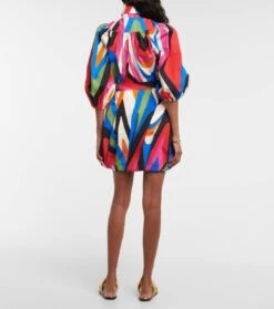 Bedruckter Minirock Aus Baumwolle -Odabashsa Geschaft P00769443 b2