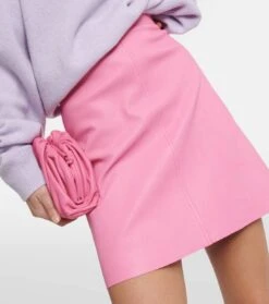 Minirock Lucie Aus Leder -Odabashsa Geschaft P00770744 d1