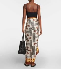 Max Mara Bedruckter Pareo Aus Seide -Odabashsa Geschaft P00776860 b2