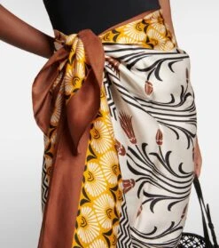 Max Mara Bedruckter Pareo Aus Seide -Odabashsa Geschaft P00776860 d1