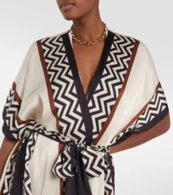 Max Mara Bedrucktes Wickelkleid Estremo -Odabashsa Geschaft P00776863 d1