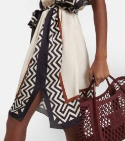 Max Mara Bedrucktes Wickelkleid Estremo -Odabashsa Geschaft P00776863 d2