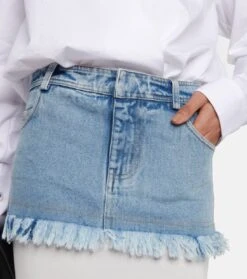 Minirock Aus Denim -Odabashsa Geschaft P00782366 d1