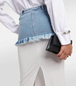 Minirock Aus Denim -Odabashsa Geschaft P00782366 d2