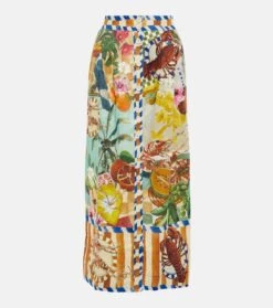 Bedruckter Maxirock Theo Aus Leinen