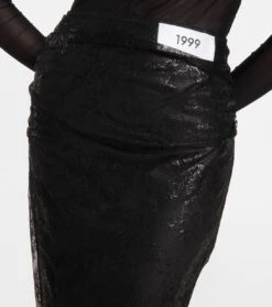 Dolce & Gabbana High-Rise-Midirock Aus Spitze -Odabashsa Geschaft P00785419 d1