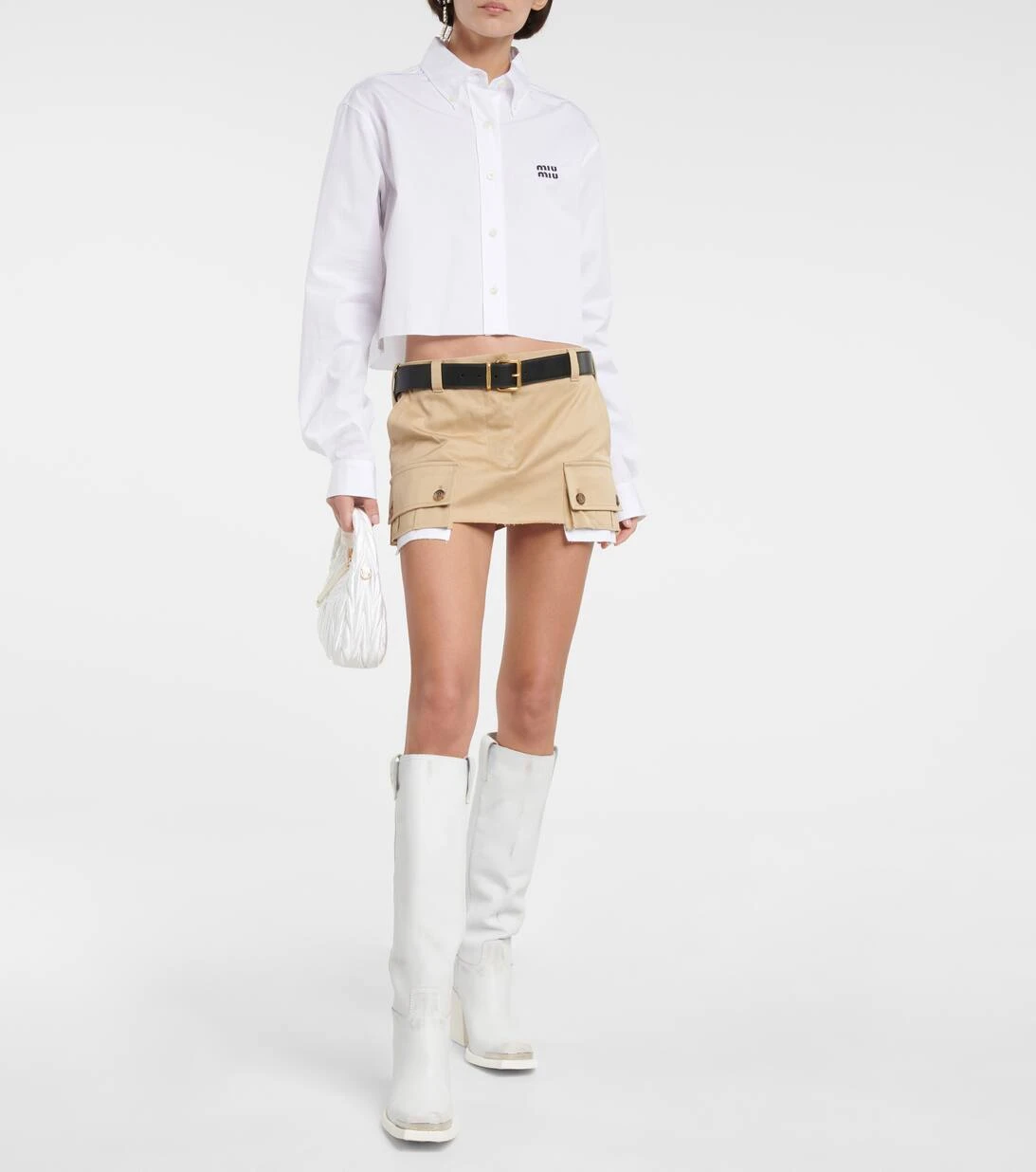 Miu Miu Minirock Aus Baumwolle 2 Miu Miu Minirock Aus Baumwolle – Bild 2