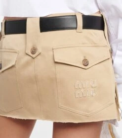 Miu Miu Minirock Aus Baumwolle 9 Miu Miu Minirock Aus Baumwolle -Odabashsa Geschaft P00787116 d2