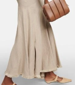 Max Mara Maxirock Aus Leinen -Odabashsa Geschaft P00790099 d2