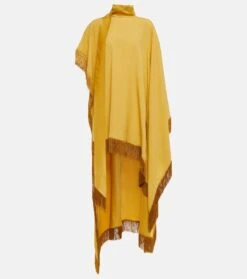 Kaftan Fringed California Aus Crêpe