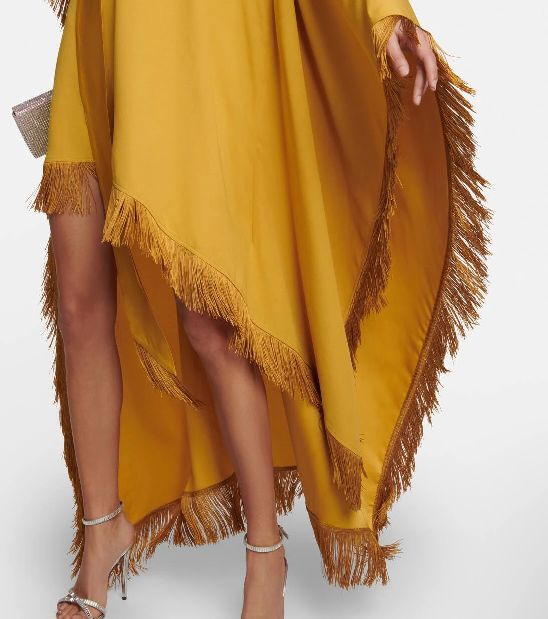 Kaftan Fringed California Aus Crêpe 5 Kaftan Fringed California Aus Crêpe – Bild 5