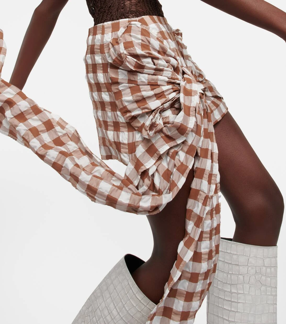 Acne Studios Minirock Aus Seersucker 5 Acne Studios Minirock Aus Seersucker – Bild 5