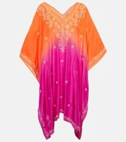 Bedrucktes Midikleid Aus Seide